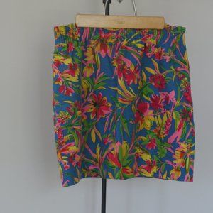 J. Crew Factory Tropical Print Sidewalk Skirt
